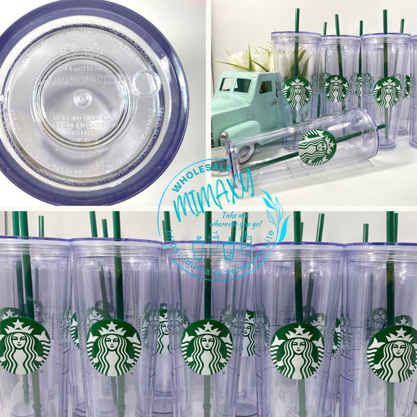 24oz STARBUCKS DOUBLE Wall Acrylic/ Pre-drilled and un-drilled /DIY/ Perfect for crafting / Blank Cup / reusable /customize your tumbler