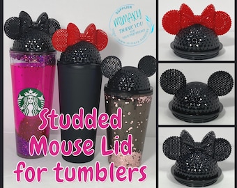 Studded Mouse Lid / High Quality lid for Tumbler, it fits venti TUMBLER of 24oz 22oz and 16oz, DIY, Perfect for crafts, party favors, diy