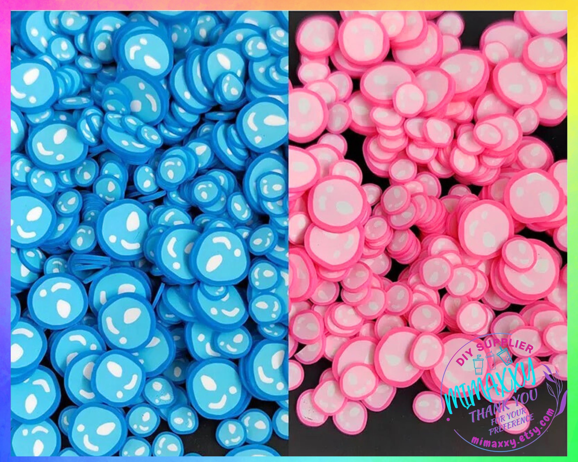 Rainbow Mix Foam Beads for Slime, Rainbow Slime Supply, Slime Supplies,  Micro Foam Accessories, Craft, Miniature, Fake Food, 2-4mm 5-10mm 