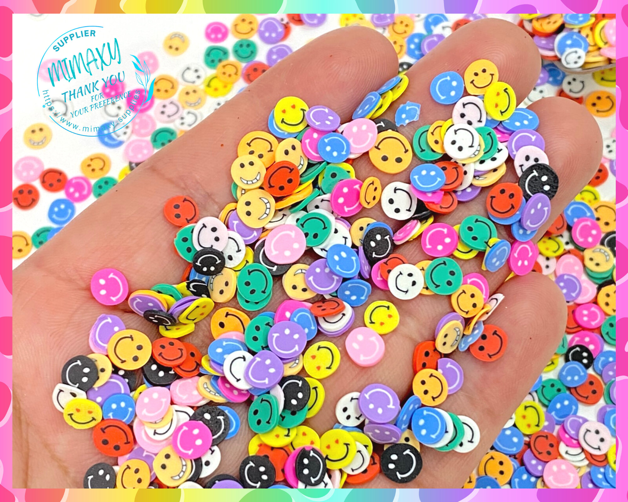 4600pcs Polymer Clay Beads for Bracelets Making Kit Crafts for Girls Ages  8-12 Beads for Jewelry Making With Charms Kit Smiley Face Beads 