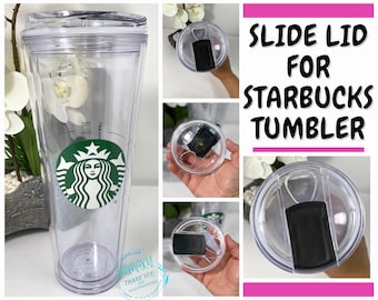 ACCESORY LID, Slde Flat lid for Starbucks Venti Tumbler,fit 24oz and 16 oz, blank acrylic tumblers, double wall acrylic tumbler, replacement