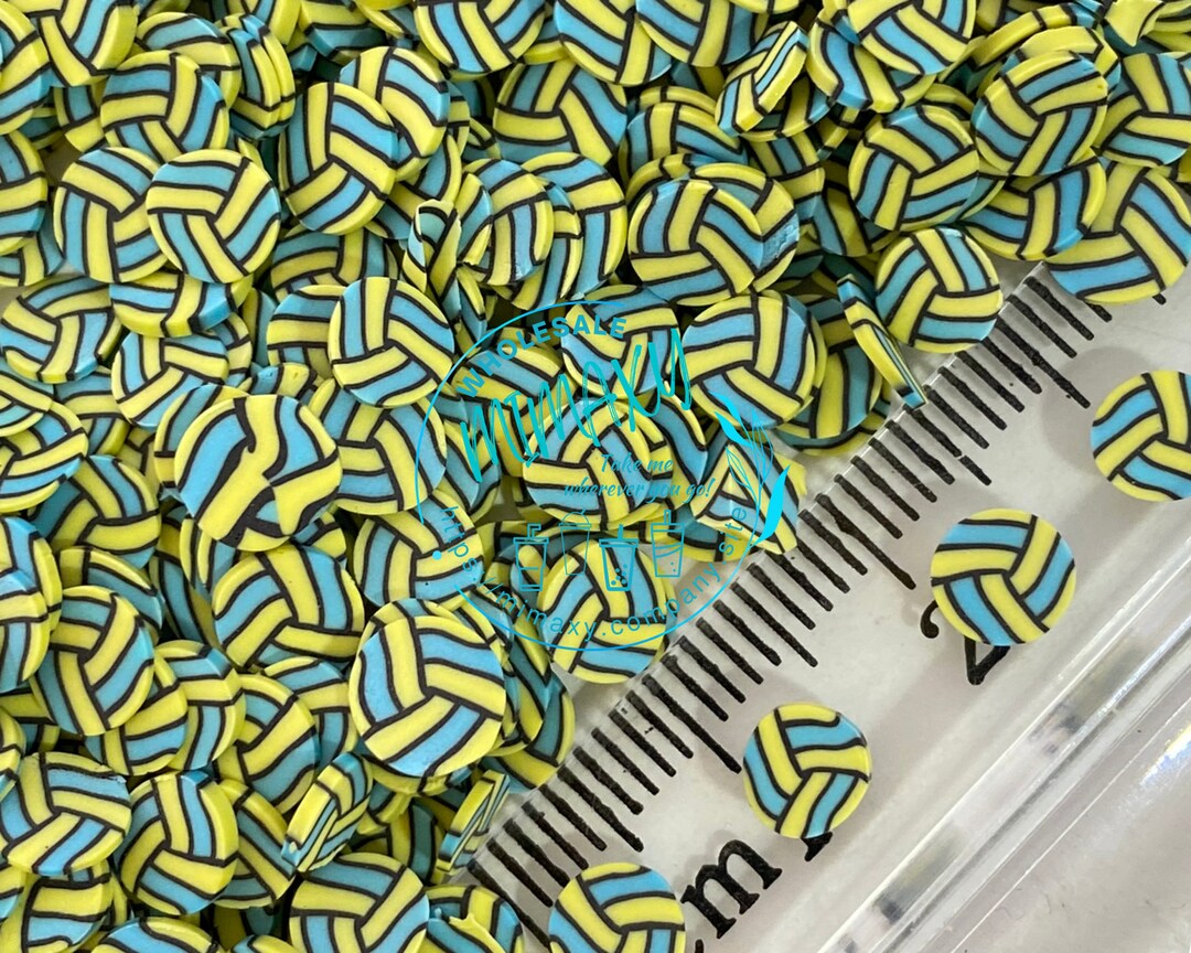 5mm VOLLEYBALL/ Ball/ Sport/sprinkle/ Slime Polymer Clay Slice Etsy
