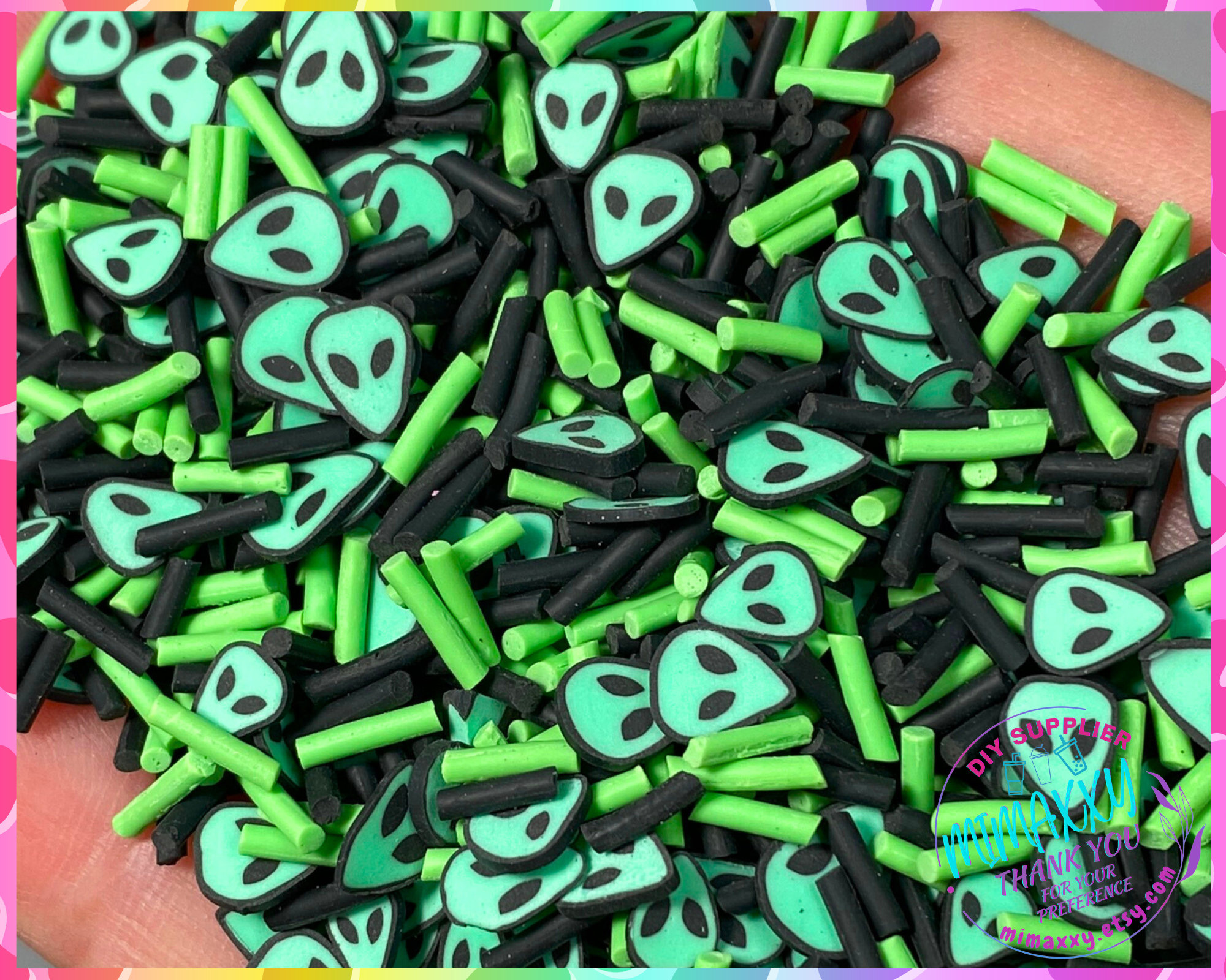 Pastel Goth Alien Acrylic Charms Spooky Creative Charms UFO Charm Take Me  Away Charm Goth Pendant Earring Necklace Ref: P18 
