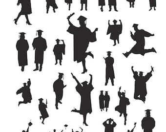 Graduation SVG, Graduate SVG, Graduate Silhouette, Graduate Bundle, Graduate Clipart, Graduation Vector
