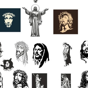 Jesus SVG Bundle,Jesus Christ SVG,Jesus Silhouette,Jesus Face SVG,Jesus Svg