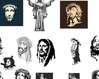 Jesus SVG Bundle,Jesus Christ SVG,Jesus Silhouette,Jesus Face SVG,Jesus Svg