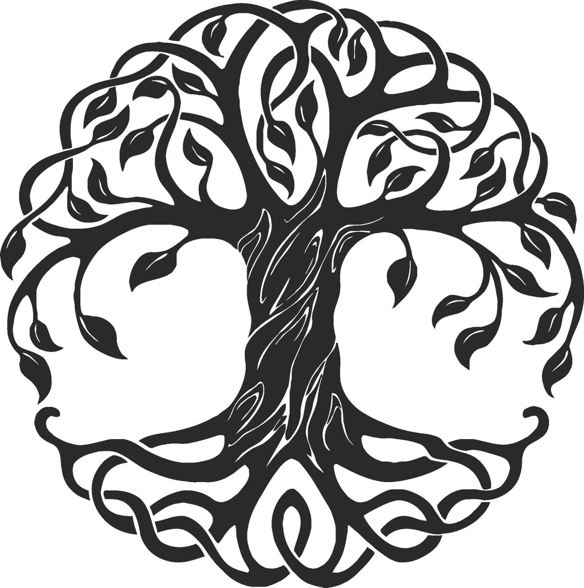 15 Baum Silhouette Svg / Clipart Svg / Familienbaum Svg / Baum Bild 1