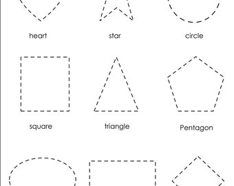 shape worksheets etsy