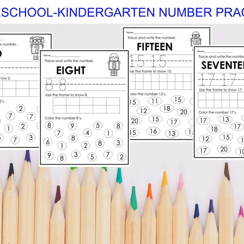 Math BUNDLE Printable Pre-k Kindergarten Worksheets Addition ...