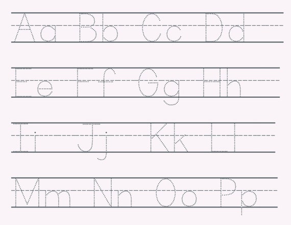 Abc Letters Traceable Printable Free