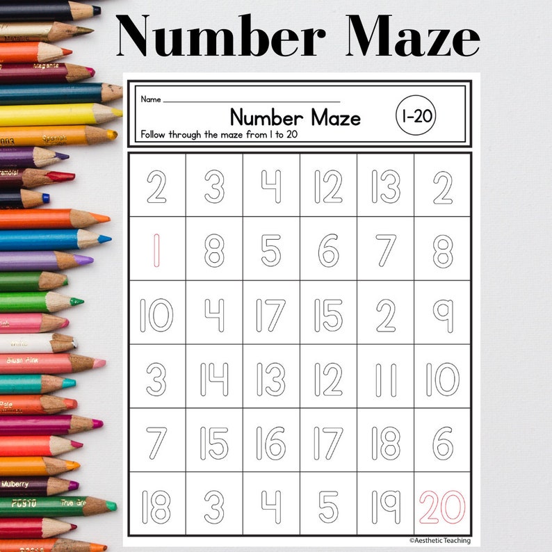 printable-number-maze-counting-number-mazes-number-maze-etsy