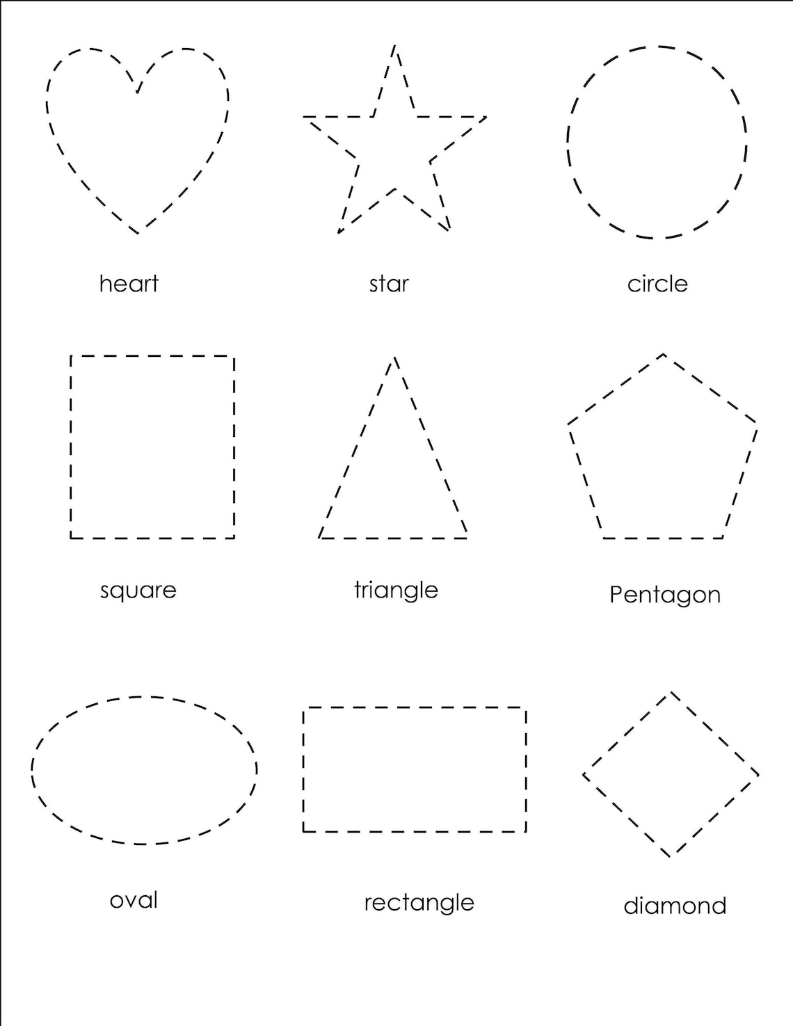 Shape Tracing Worksheet Free Printables