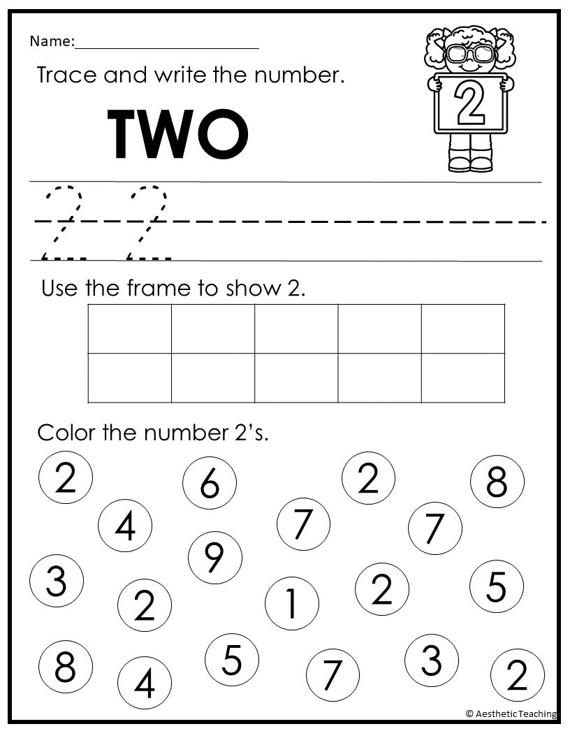 1 20 printable number tracing and counting practice worksheet etsy