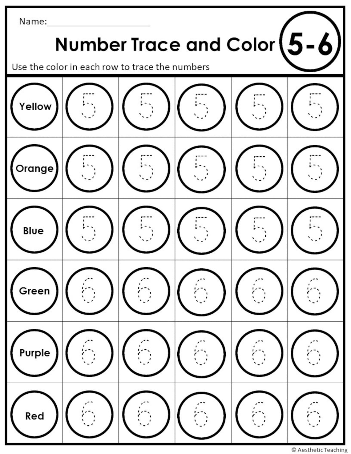 Number 1-20 Printable Tracing and Coloring Worksheets Trace | Etsy