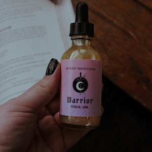 Warrior Potion Oil, Cinnamon and Spice Scented, Witch Spell, Bath Oil, Body Oil, Spell Oil, Witchy Gift, Pagan, Ritual, Aromatherapy