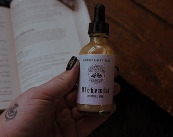 Aceite de poción de alquimista, aroma cítrico de sándalo y cedro, hechizo de bruja, aceite de baño, aceite corporal, aceite de hechizo, regalo de bruja, pagano, ritual, aromaterapia
