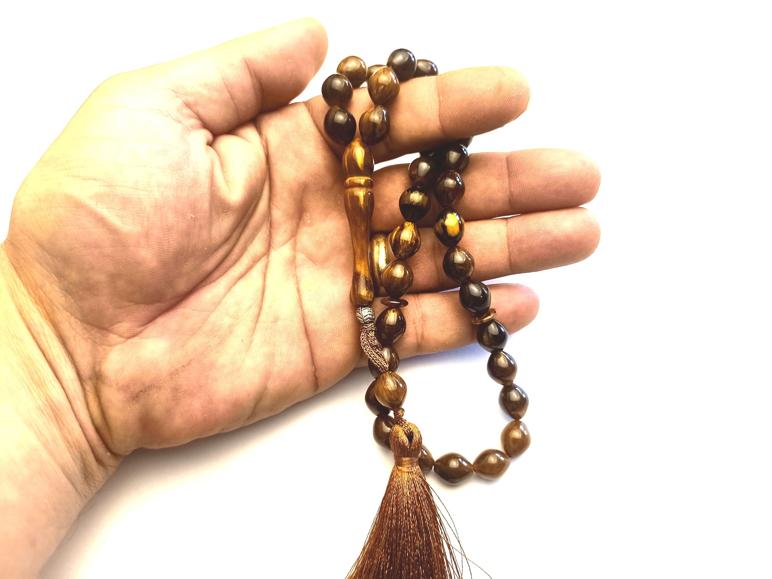 Sandalous Worry Bead Coffee Beads Brown Amber Meditation Etsy