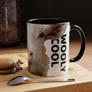 Wooly Cool Sheep Colorful Coffee Mug, Fun Animal Mug, Unique Gift for Hobby Farmers, Perfect for Birthdays, Coworker Gift