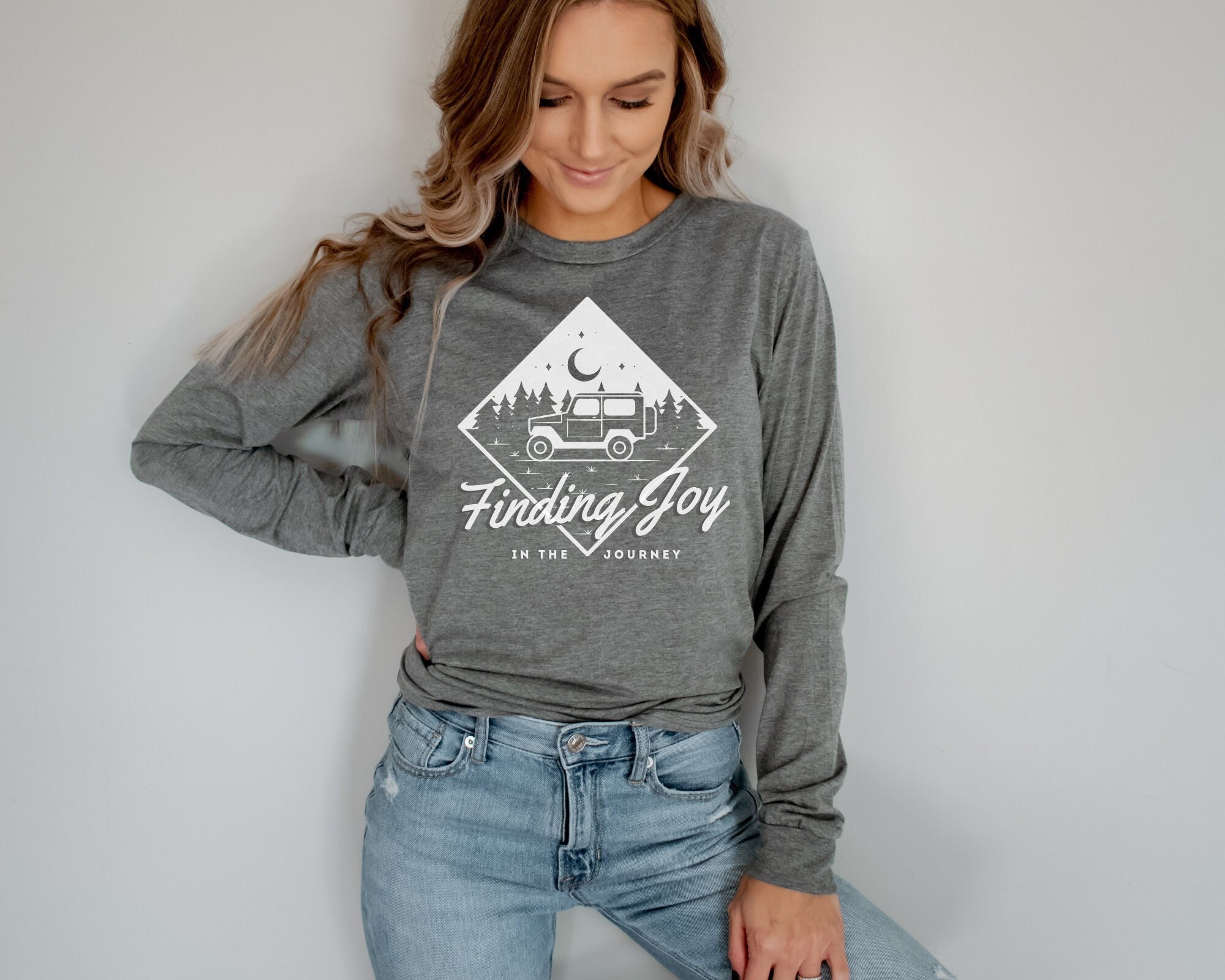 Finding Joy in the Journey Long Sleeve Shirt Outdoor Faith Tee Gift for  Cancer Survivor Choose Joy Christian Shirt 