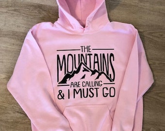 The Mountains are calling Hoody Mens Womens Ski Snowboard Gift Hoodie Top 496