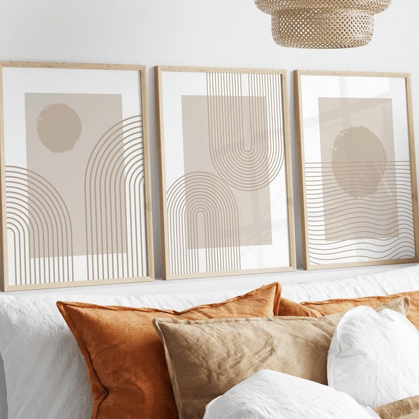 Brown and Cream Wall Art Etsy UK