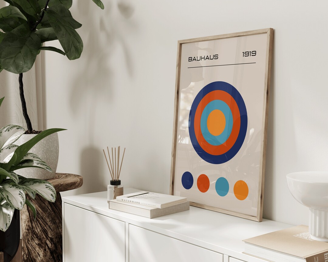 Bauhaus 1919 Wall Art Print/ Modern Home Decor/ Bright and - Etsy
