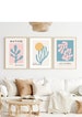 Bright and colourful set of 3 prints/  Henri Matisse wall art design/ Bedroom wall decor/ Livingroom poster set/ gift idea/ modern home deco 