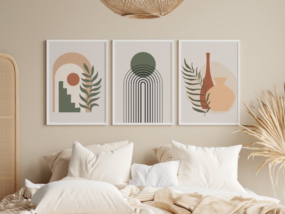 Boho Abstract Wall Art Prints/ Pastel Colour Set of 3 Prints/ Scandinavian Wall  Art Design/ Hight Quality Poster Set/ Bohemian /A2 A3 A4 A5 - Etsy Sweden