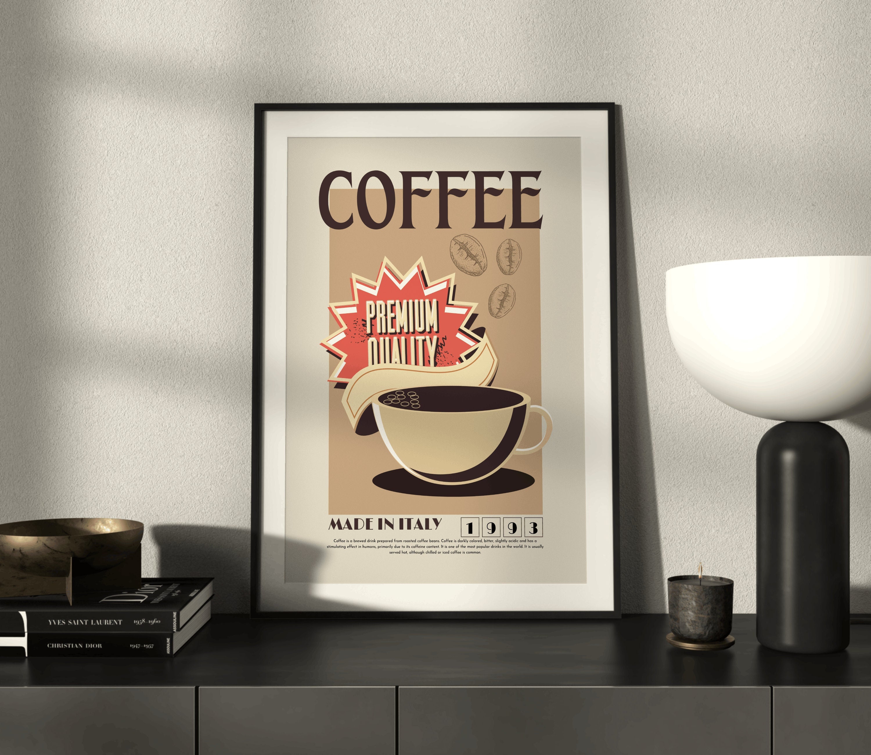 Etsy Retro Schweiz coffee - poster