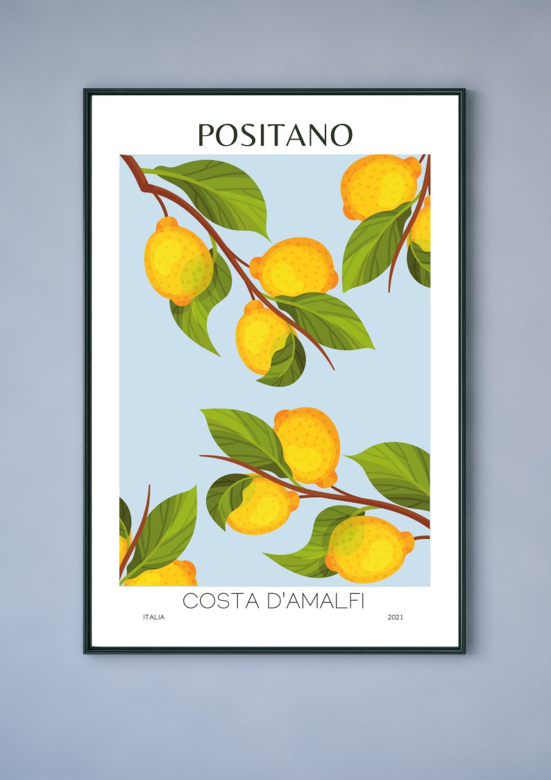 Lemon Branch Print/positano Poster/ Pop Art Posters/ Colourful - Etsy UK