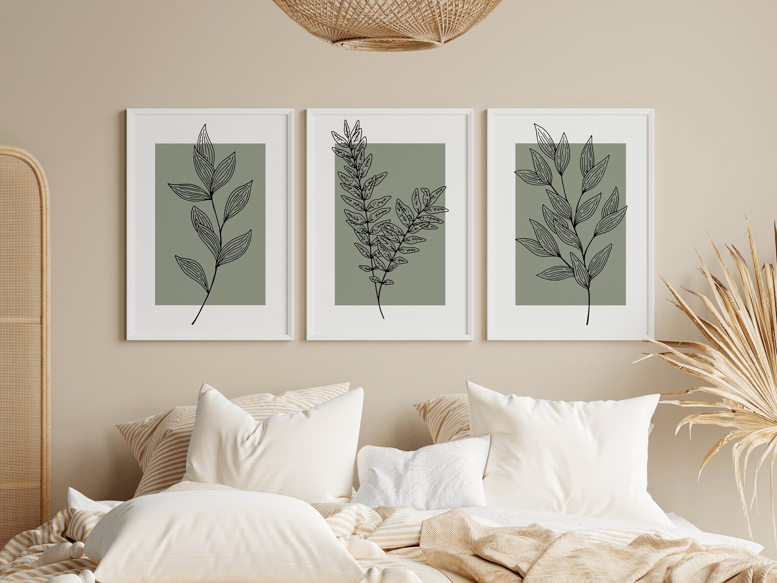 Sage Green Wall Prints/ Botanical Wall Prints/ Plant Wall Art/ Etsy UK