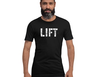 Camisa de entrenamiento LIFT, regalo de fitness para ella Él, camisa motivacional para ella Él, camisa de fitness, regalo de entrenamiento, camiseta de gimnasio, todo en
