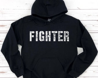 Workout Hoodie Kämpfer, Fitness Workout Geschenk für sie ihn, Positive Motivation Shirt für sie ihn, Workout Sweatshirt, Kämpfer Shirt, Kämpfer
