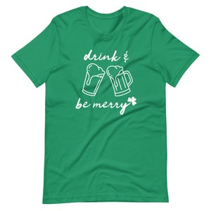 St Patrick&#39;s Day Shirt, Drink Be Merry St Patrick&#39;s Day Shirt For Women, Shamrock Tee Shirt,Saint Patrick&#39;s Day Shirts, Cute St Paddys Shirt