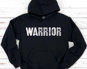 Workout Hoodie Krieger, Fitness Workout Geschenk für sie ihn, positives Motivationsshirt für sie ihn, Workout Sweatshirt, Krieger Shirt, Krieger