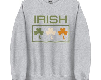 Sudadera del Día de San Patricio, Camisa del Día de San Patricio para mujer, Camisa de trébol de bandera irlandesa, Camisas del Día de San Patricio, Linda camisa de San Paddys