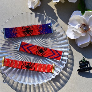 Spiderman Beaded Loom Bracelets for Besties: Tobey, Andrew and Tom