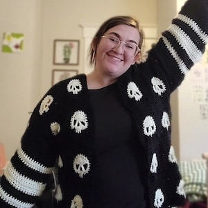 Granny Square Skull Cardigan Pattern