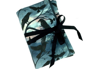 Ravens in Moonlight Tarot Card Wrap: Oracle Card Pouch & Mini Reader's Cloth