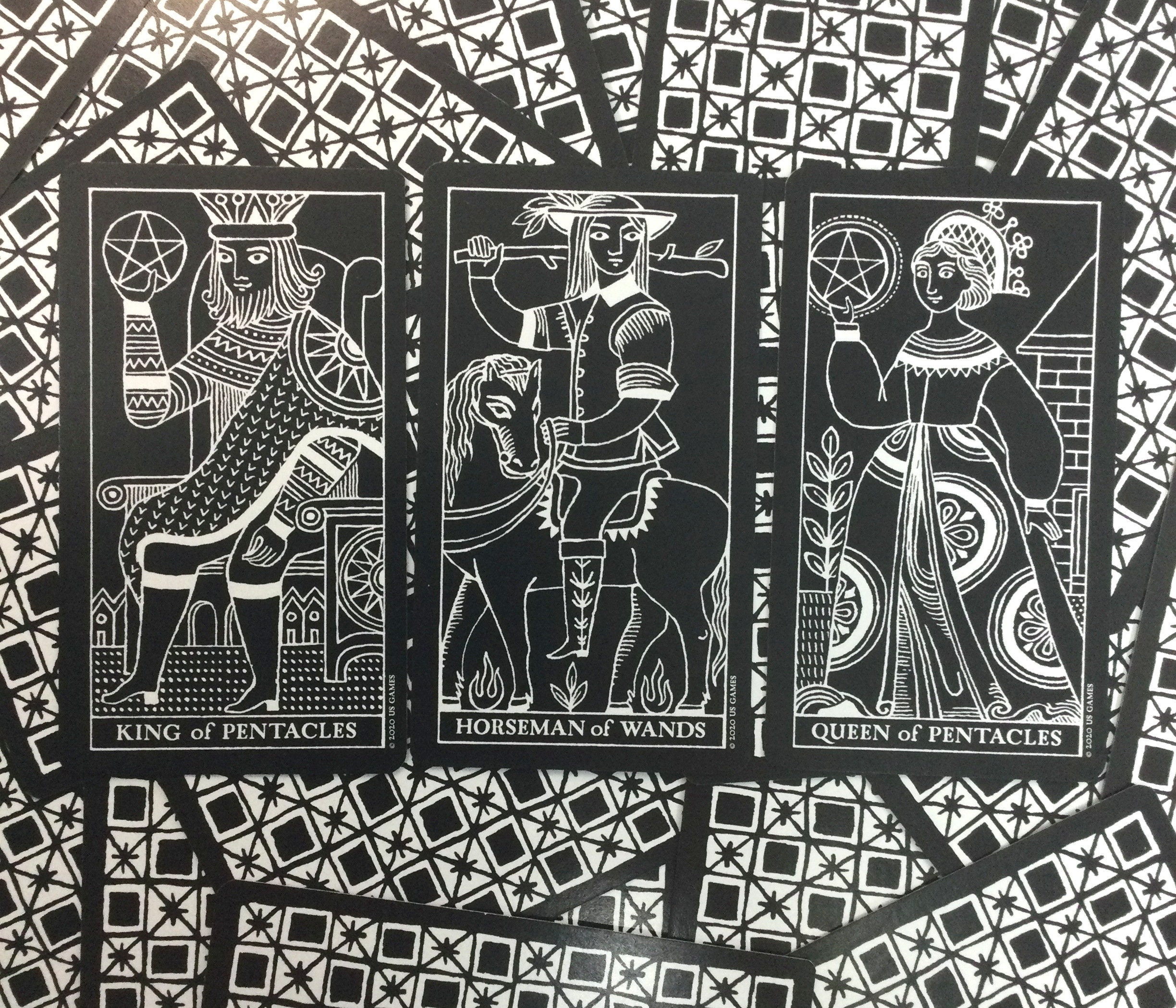 Inversion Tarot Inversion Tarot Deck in Tin: White on Black, US Games Systems - Etsy