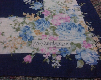 YSL Yves Saint Laurent Handkerchief Pocket Square Scarf