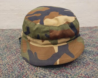 Vintage Military Hat Cap Camouflage