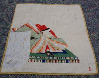 Vintage Japanese Handkerchief Pocket Square Scarf