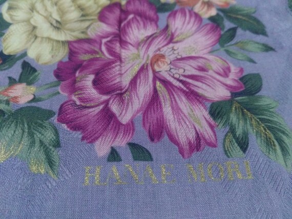 Vintage Hanae Mori Handkerchief Pocket Square - image 3