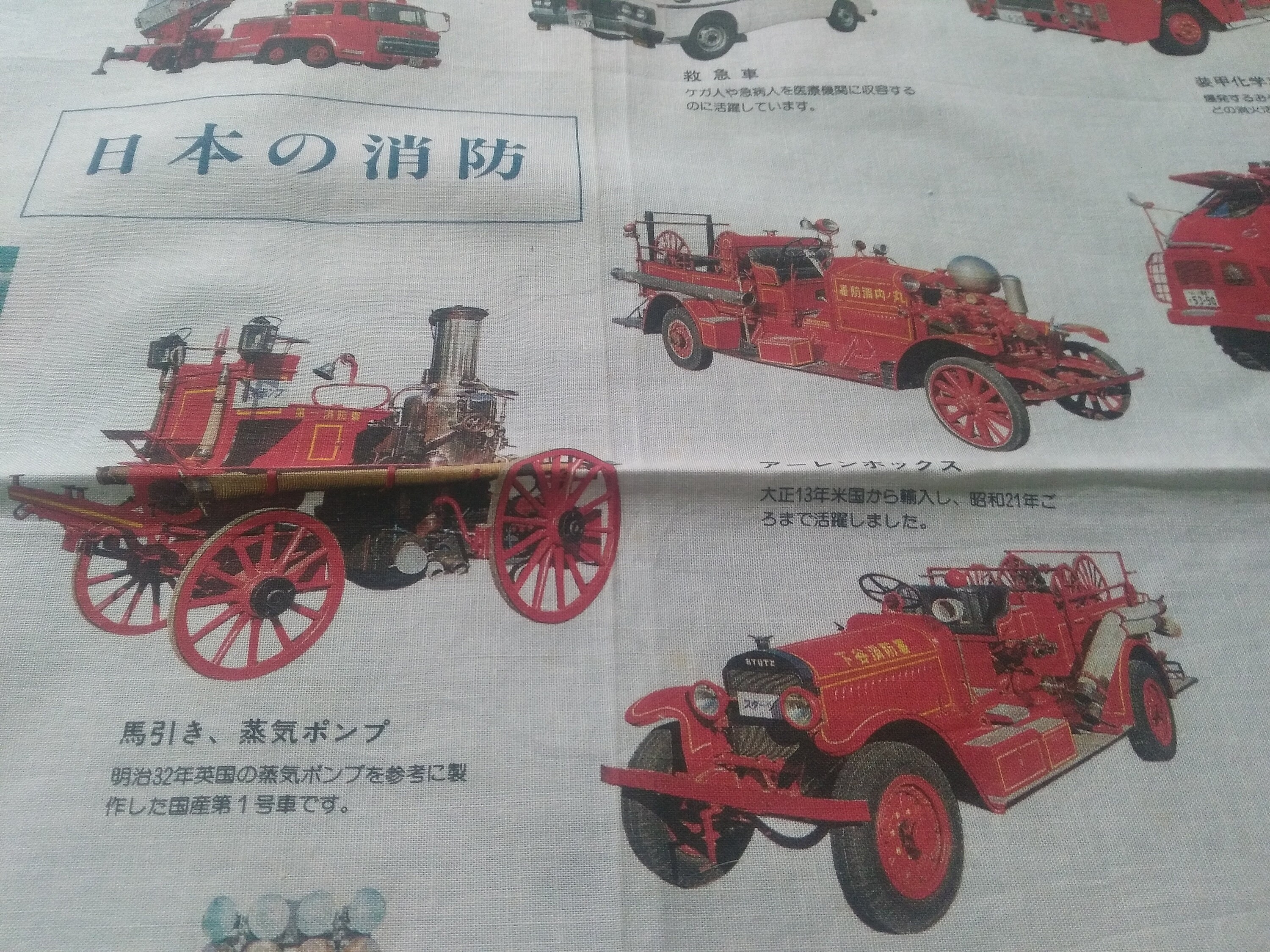 Vintage Japan Fire Truck Handkerchief Bandana - Etsy