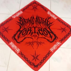 Vintage Skull Bandana  Handkerchief PocketSquare Neckerchief Rock Band