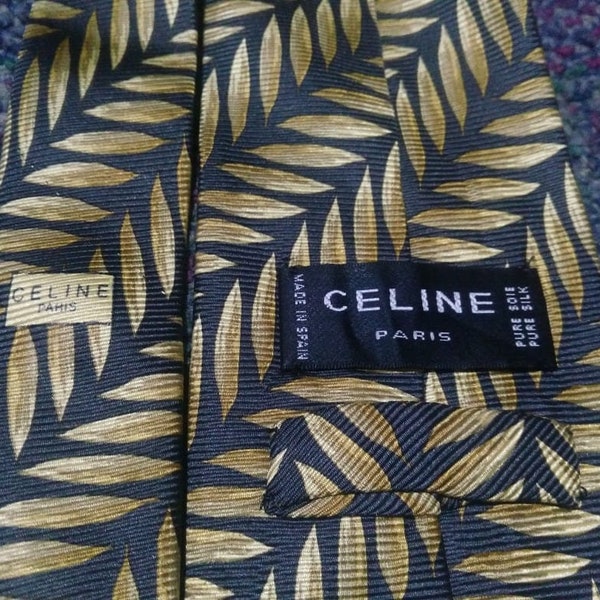 Celine Vintage Silk Tie Made in Spain Celine Necktie