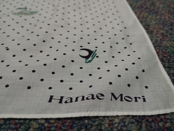 Vintage Hanae Mori Handkerchief Pocket Square - image 1