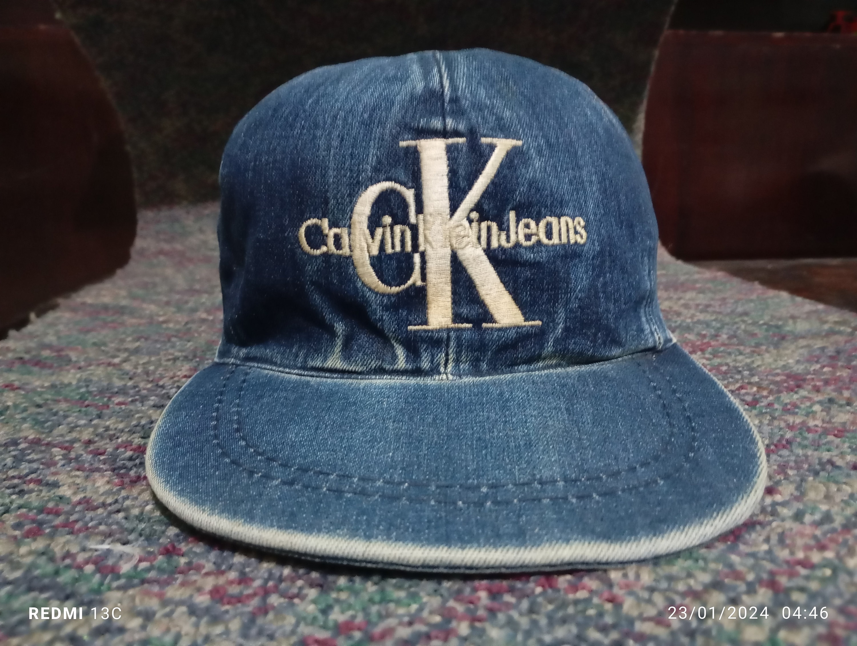Vintage Denim Calvin Klein Hat Cap Embroidered