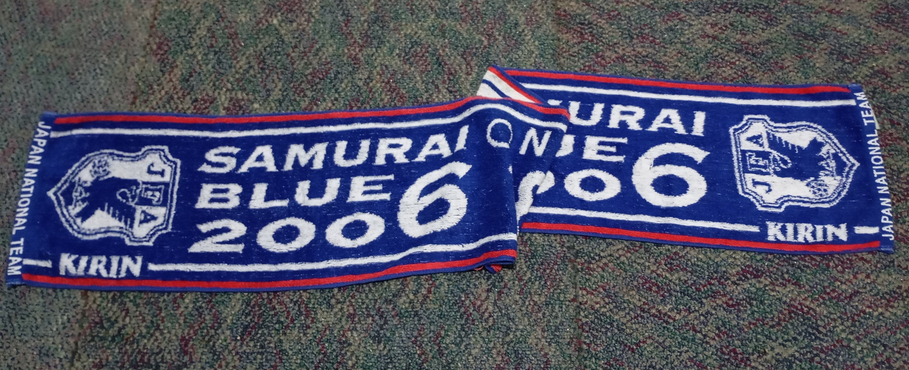 Vintage JFA Japan Football Samurai Blue Hand Towel - Etsy